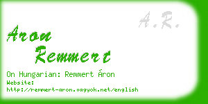 aron remmert business card